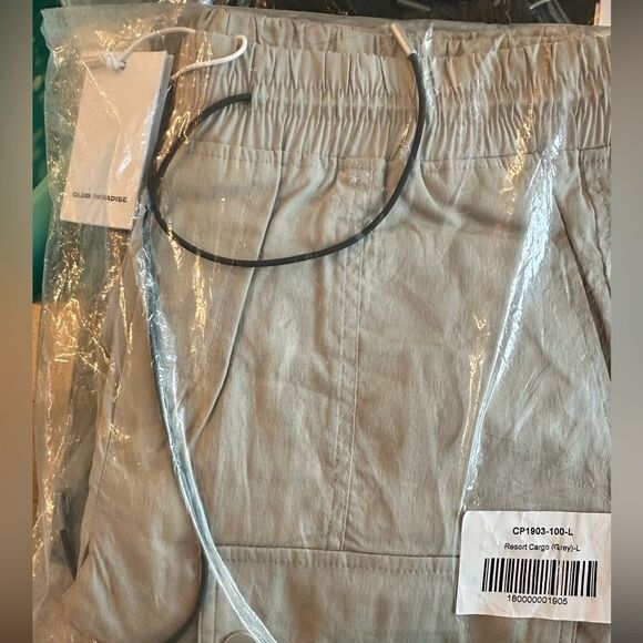 NWT Club Paradise Culture Kings Unisex Gray Resort Cargo Pants - Size Large - Picture 8 of 10